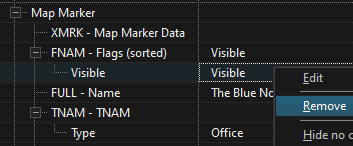 Right-click and select Remove